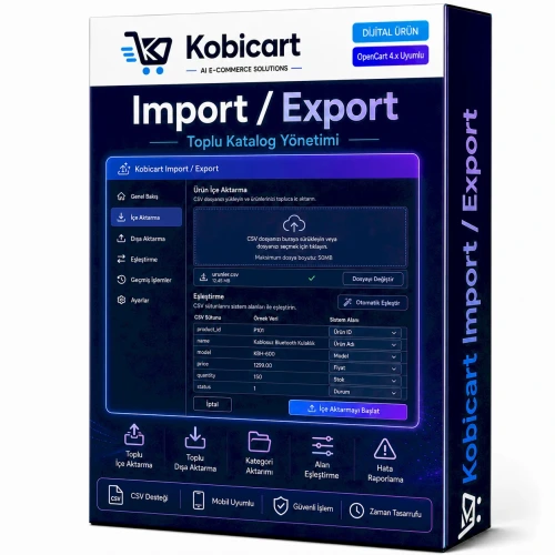Kobicart İçe / Dışa Aktarma