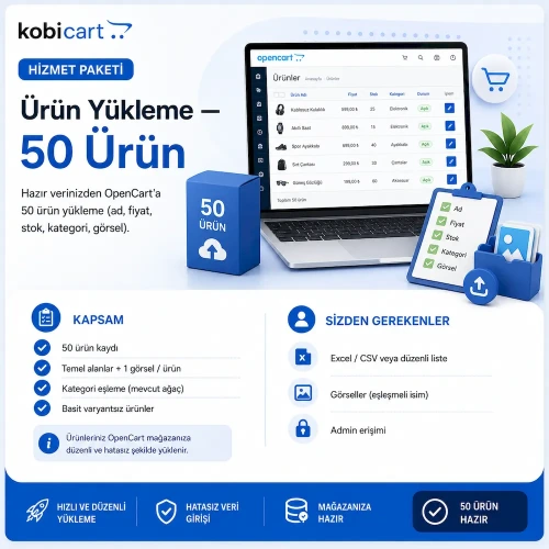 Ürün Yükleme — 50 Ürün