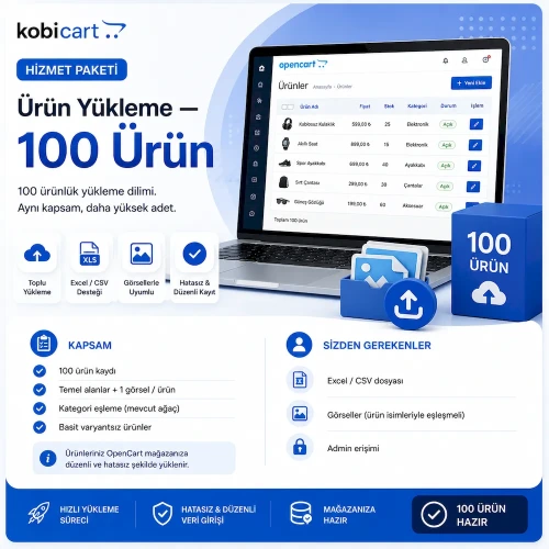 Ürün Yükleme — 100 Ürün