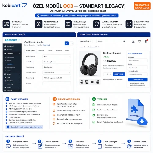 Özel Modül OC3 — Standart (Legacy)